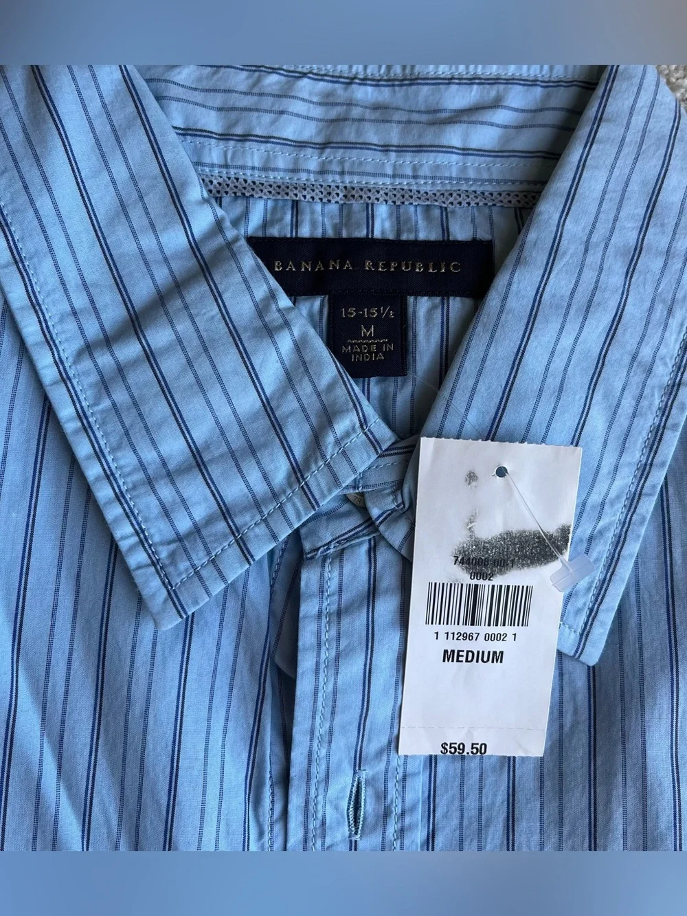 Banana Republic Men's Striped Long Sleeve Button-Down Shirt Medium